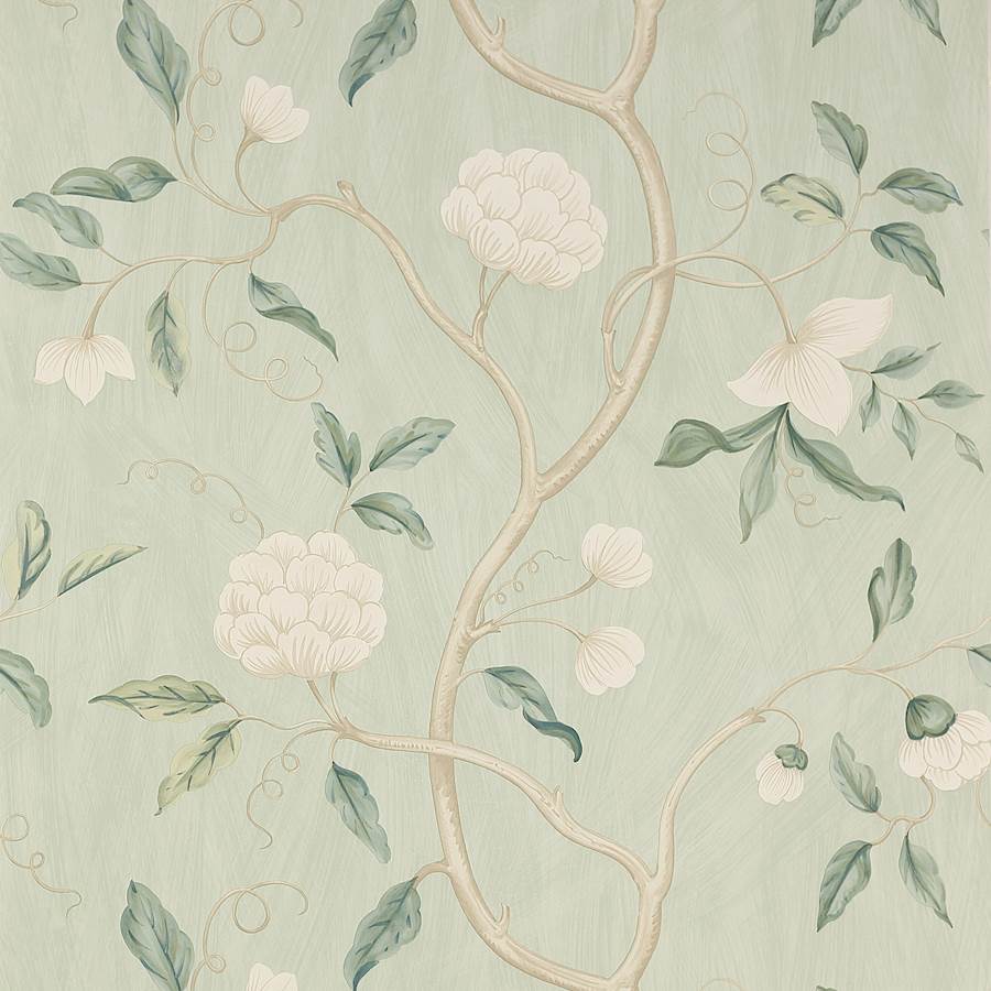 Greenacre Wallpaper in Leaf Green by Colefax and Fowler