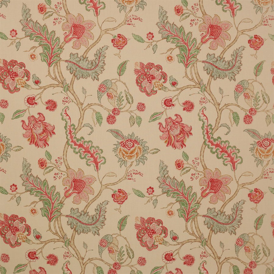 Penryn Fabric in Pink/Green by Colefax and Fowler