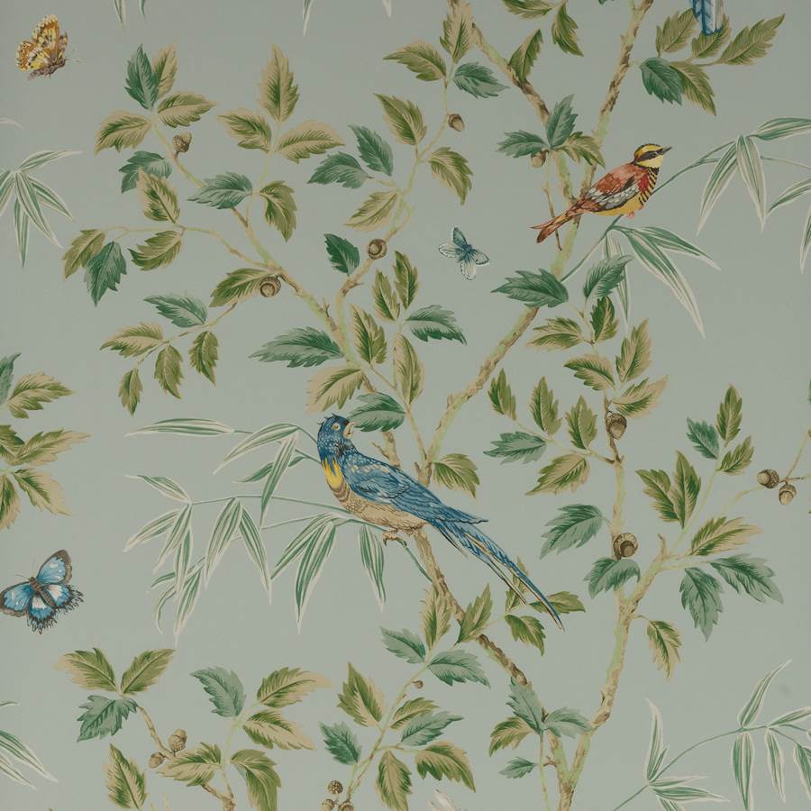 Ashdown Wallpaper in Old Blue by Colefax and Fowler