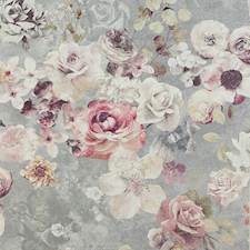 Marble Rose Wallpaper In Aqua By Jane Churchill